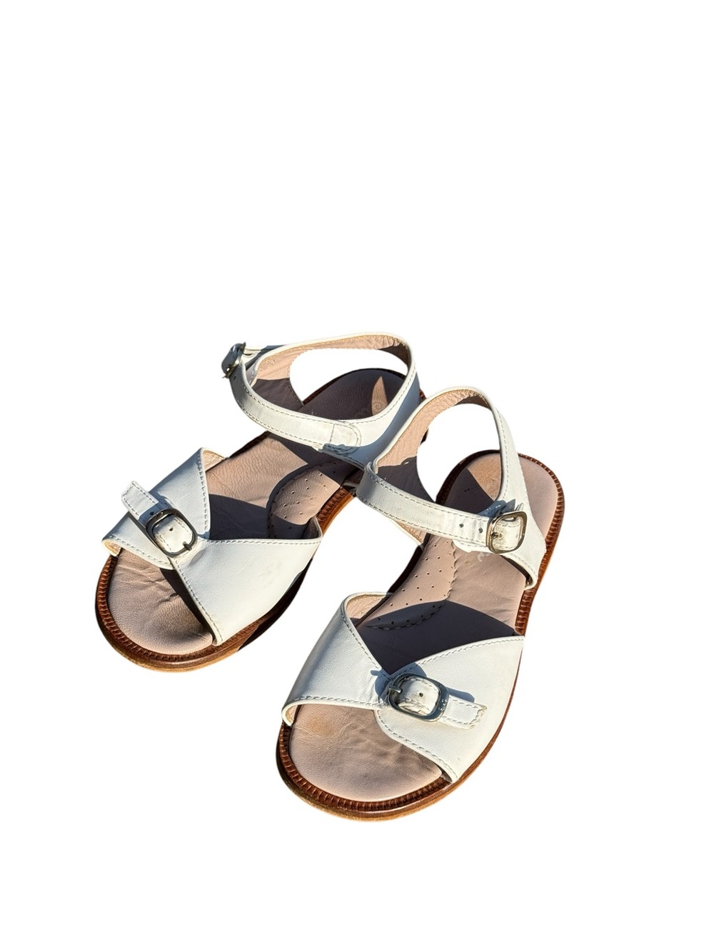 Cucada by Eli 1957 White Leather Sandals Kids Size 29 Made in Spain